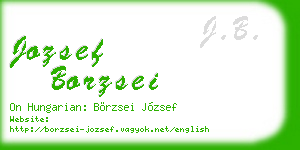 jozsef borzsei business card